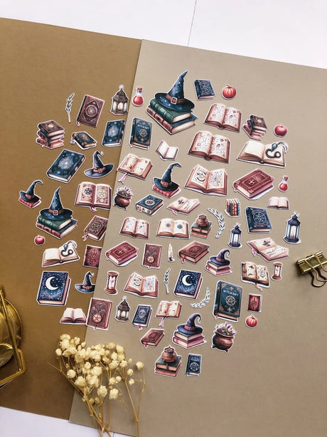 Stickers - T's Stationery - XL Witchy Books - 2 - T's Stationery - Tidformera