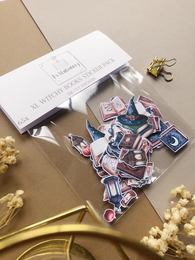Stickers - T's Stationery - XL Witchy Books - 6 - T's Stationery - Tidformera