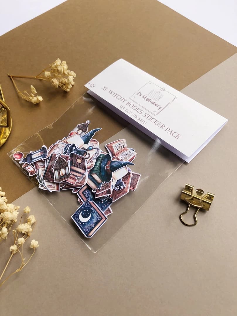 Stickers - T's Stationery - XL Witchy Books - 4 - T's Stationery - Tidformera