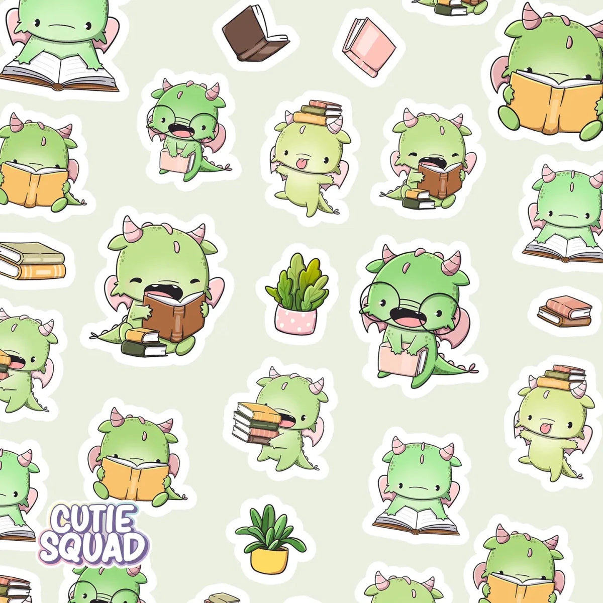 Stickersheet CutieSquad - Books & Dragons - 2 - CutieSquad - Tidformera