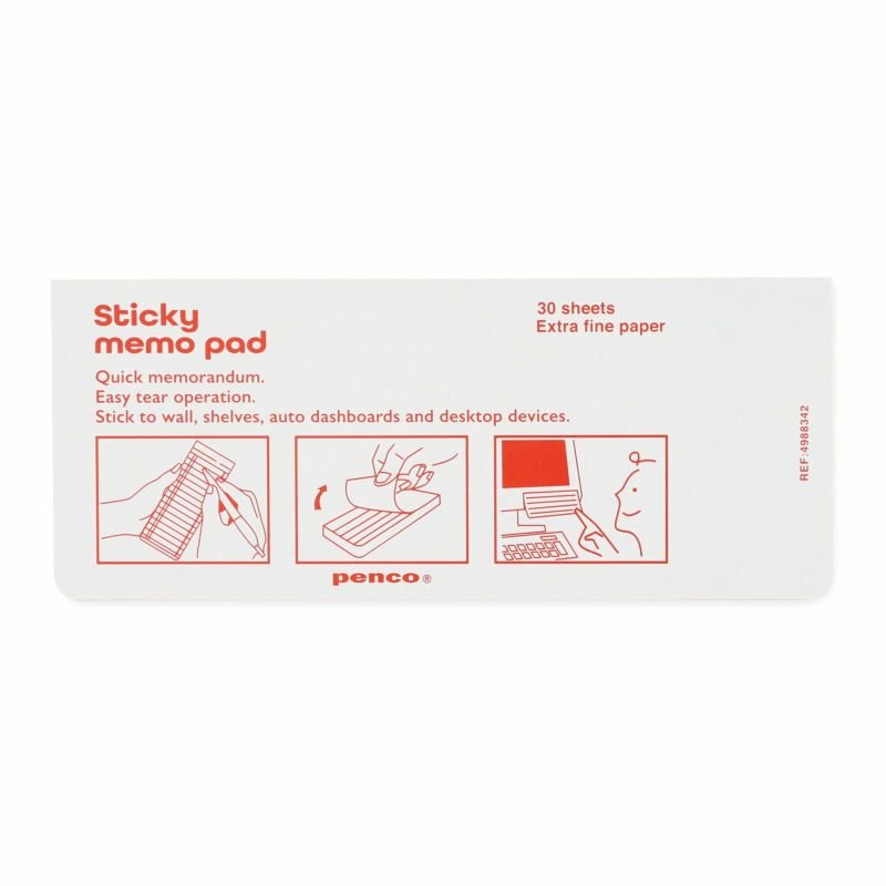 Sticky Memo Pad - Weekly - Pink - 5 - Penco - Tidformera
