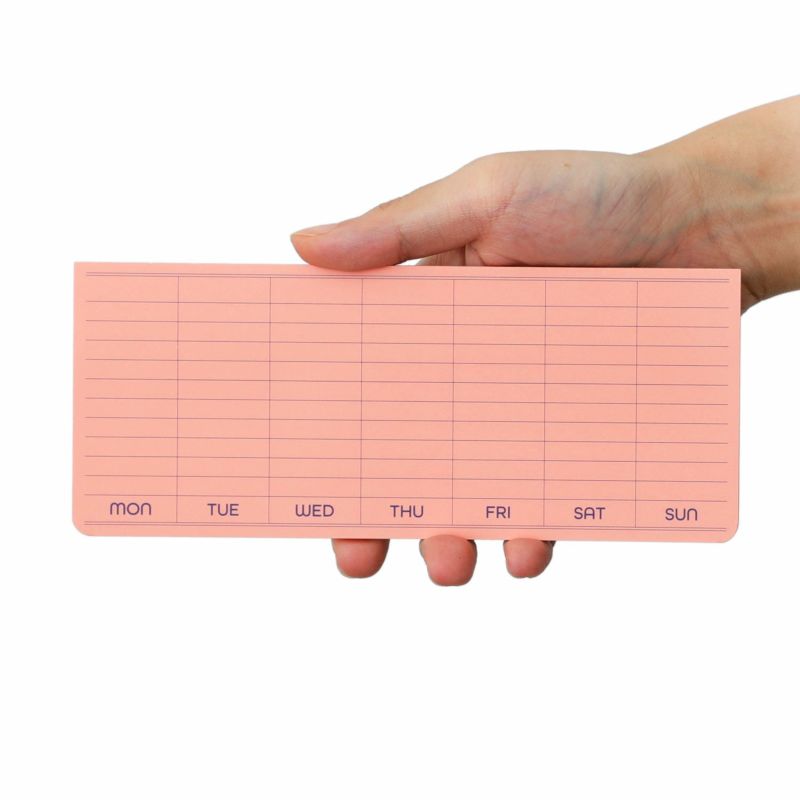 Sticky Memo Pad - Weekly - Pink - 2 - Penco - Tidformera
