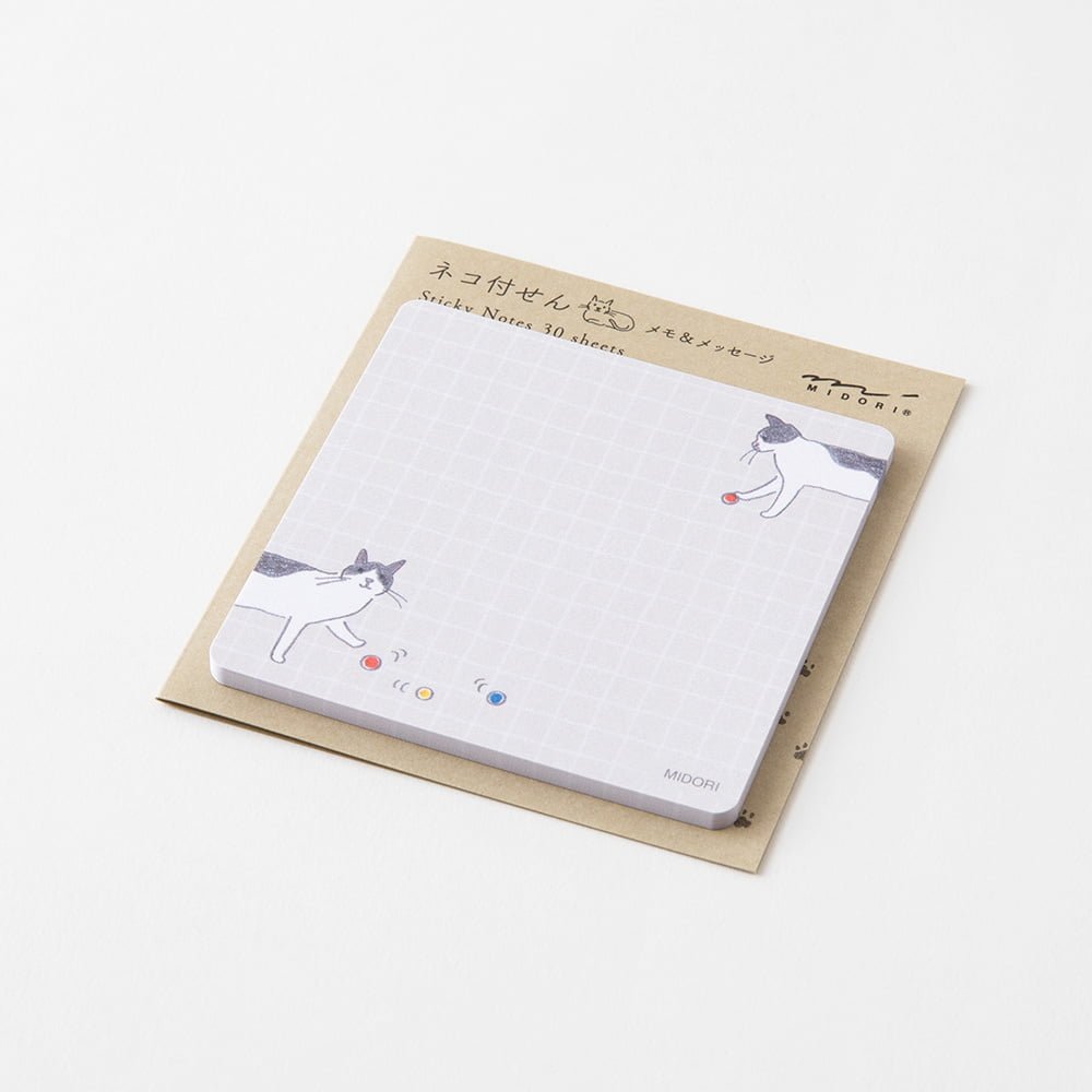 Sticky Notes Ball and Cat - 5 - Midori - Tidformera
