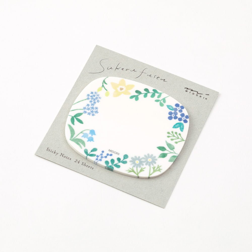 Sticky Notes Transparency Wild Flowers - 2 - Midori - Tidformera