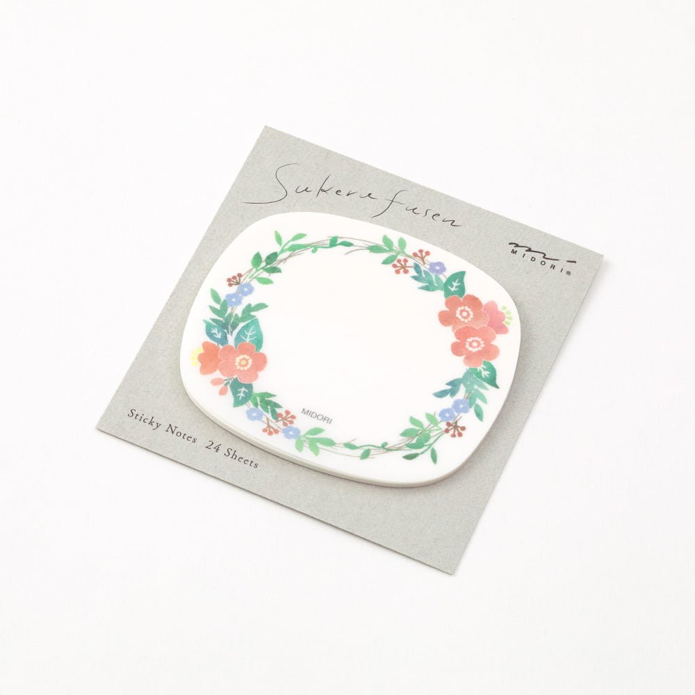 Sticky Notes Transparency Wreath - 2 - Midori - Tidformera