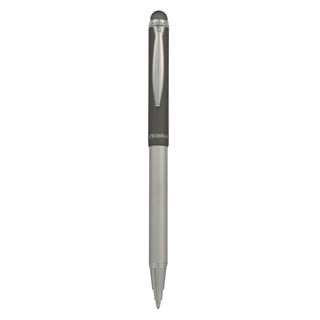 Grå penna i metall Telescopic Stylus Kulspetspenna från Zebra. Utdragen för att skriva med.  -  Tidformera