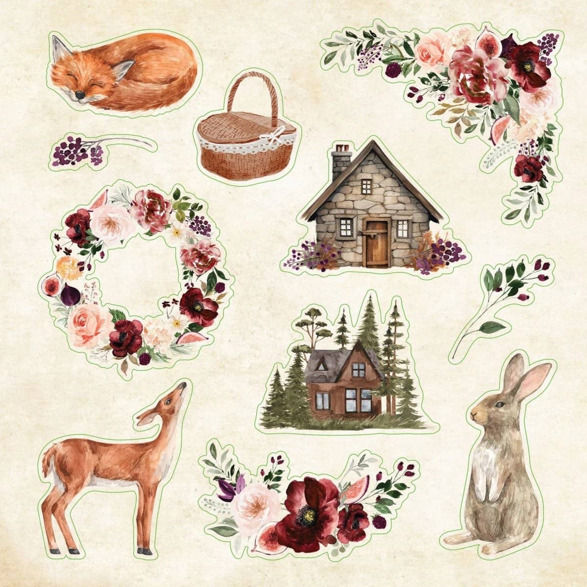 The simple life Cottagecore - Sticker book - 3 - Peter Pauper Press - Tidformera