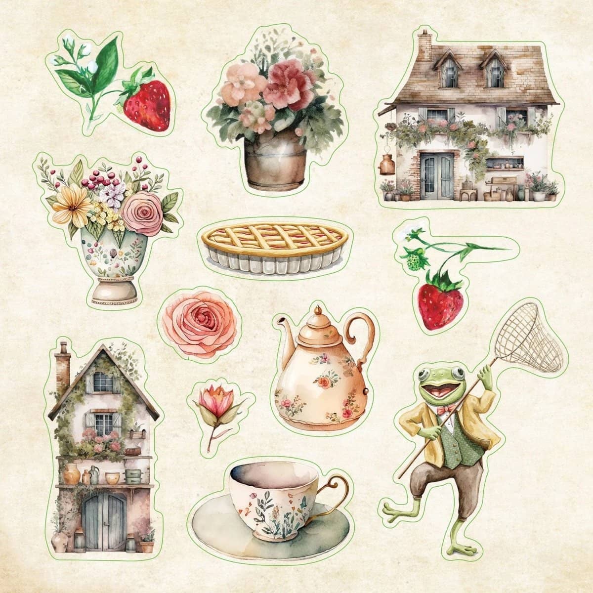 The simple life Cottagecore - Sticker book - 2 - Peter Pauper Press - Tidformera