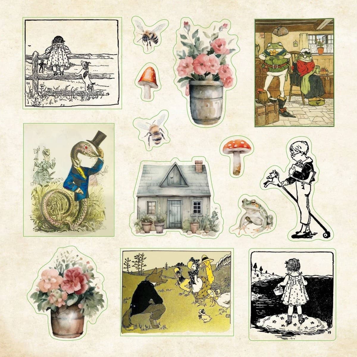 The simple life Cottagecore - Sticker book - 10 - Peter Pauper Press - Tidformera
