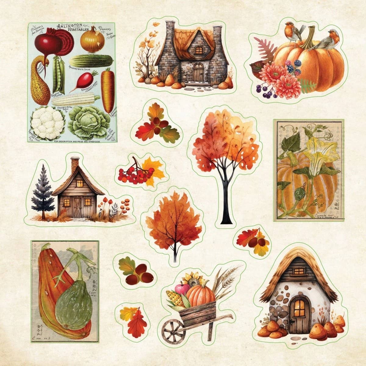The simple life Cottagecore - Sticker book - 9 - Peter Pauper Press - Tidformera