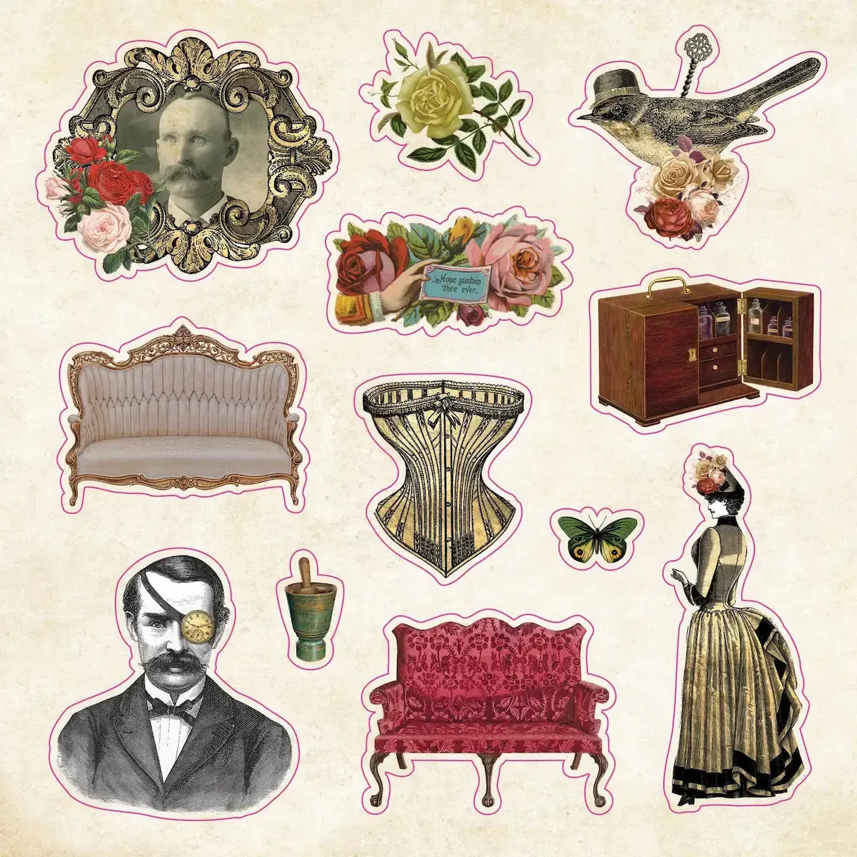 The sticker book of Curiosities! - 5 - Peter Pauper Press - Tidformera