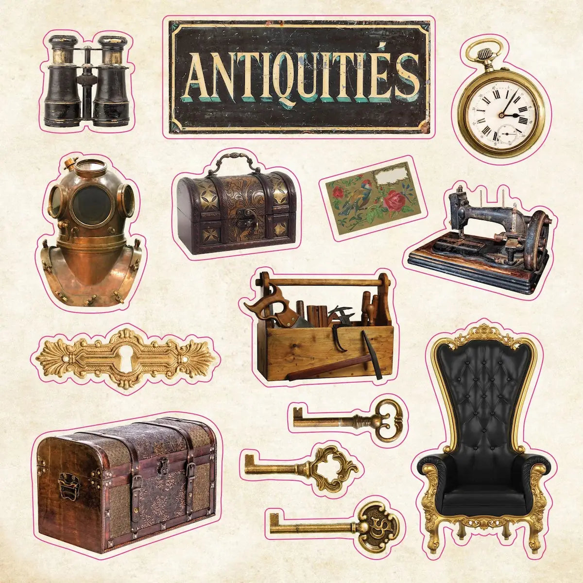 The sticker book of Curiosities! - 8 - Peter Pauper Press - Tidformera