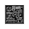 Thick Stencil 12 x 12 cm - Art of Travelling - Stamps från Stamperia - Tidformera