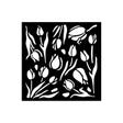 Thick Stencil 12 x 12 cm - Art of Travelling - Tulips - 1 - Stamperia - Tidformera