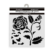 Thick Stencil 12 x 12 cm - House of Roses - Big Rose - 1 - Stamperia - Tidformera