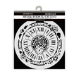 Thick Stencil 12 x 12 cm - House of Roses - Clock - 1 - Stamperia - Tidformera