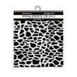 Thick Stencil 12 x 12 cm - Silent Sea - Stones Pattern från Stamperia - Tidformera