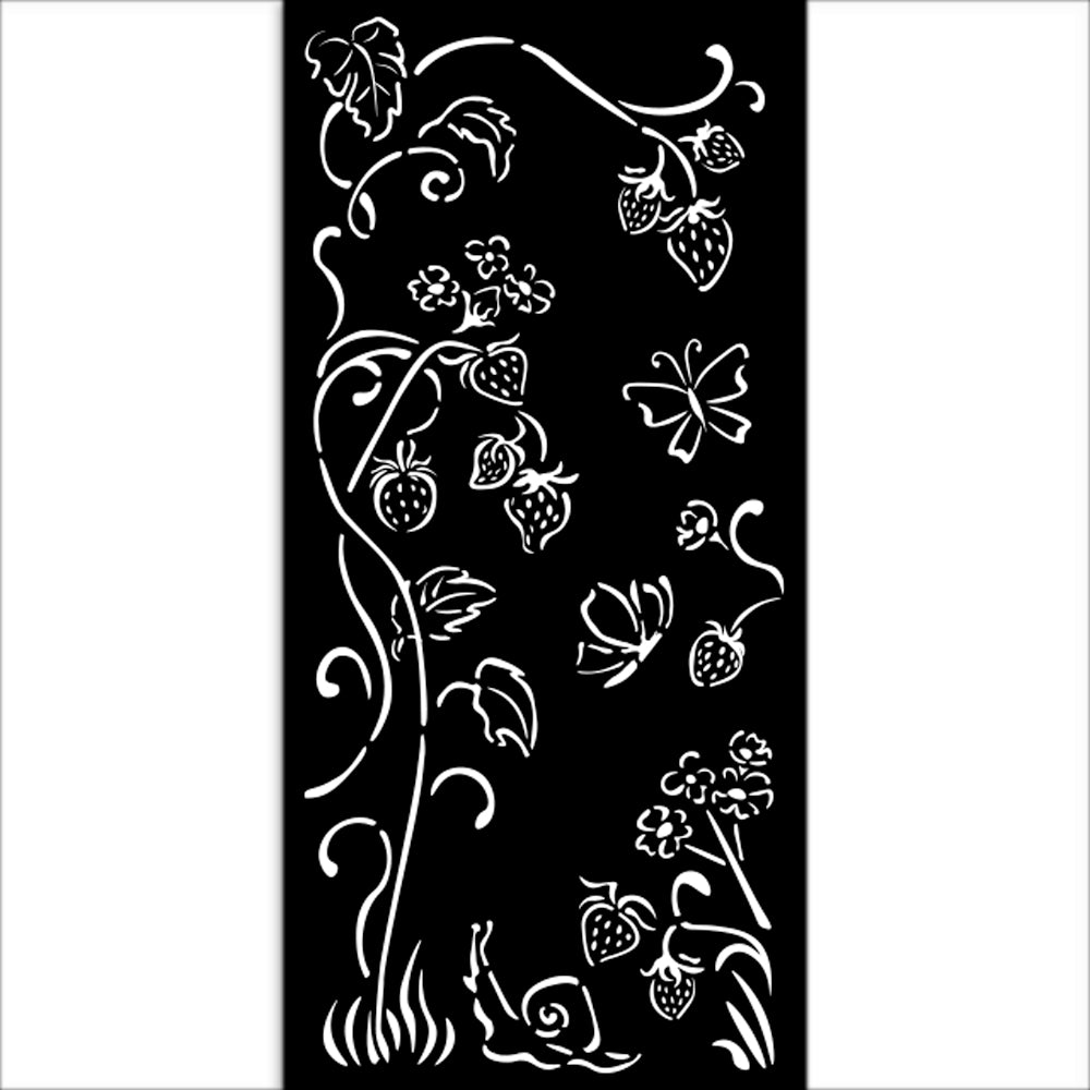 Thick Stencil 12 x 25 cm - Hidden Grove - Strawberries - 2 - Stamperia - Tidformera