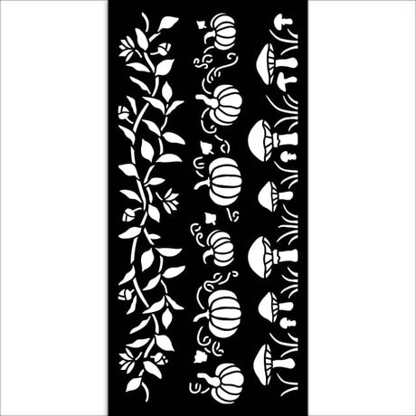 Thick Stencil 12 x 25 cm - Whispering Woods - 3 Stripes - 2 - Stamperia - Tidformera