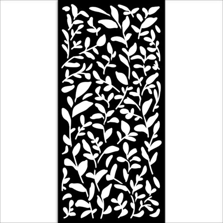 Thick Stencil 12 x 25 cm - Create Happiness Secret Diary - Leaves Pattern - 2 - Stamperia - Tidformera