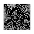 Thick Stencil 18 x 18 cm - Forest - Abstract Flowers - 1 - Stamperia - Tidformera