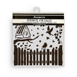 Thick Stencil 18 x 18 cm - House of Roses - Fence and Birds - 1 - Stamperia - Tidformera
