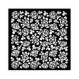 Thick Stencil 18 x 18 cm - Precious - Roses Pattern - 1 - Stamperia - Tidformera