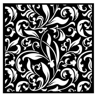 Thick Stencil 18 x 18 cm - Rose Parfum - Texture - 1 - Stamperia - Tidformera
