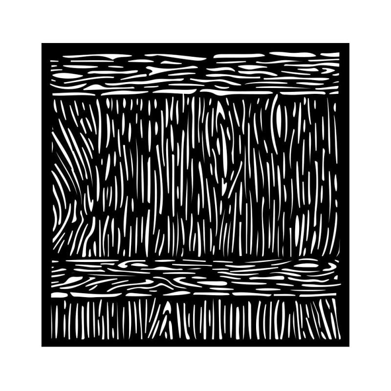 Thick Stencil 18 x 18 cm - Sunflower Art - Wood Texture - 1 - Stamperia - Tidformera