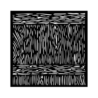 Thick Stencil 18 x 18 cm - Sunflower Art - Wood Texture - 1 - Stamperia - Tidformera