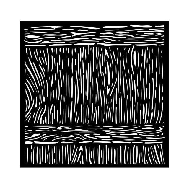 Thick Stencil 18 x 18 cm - Sunflower Art - Wood Texture - 1 - Stamperia - Tidformera