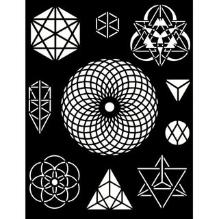 Thick Stencil 20 x 25 cm - Cosmos - Infinity Symbols - 1 - Stamperia - Tidformera