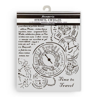 Thick Stencil 20 x 25 cm - Venice City of Art - Time to travel - 1 - Stamperia - Tidformera