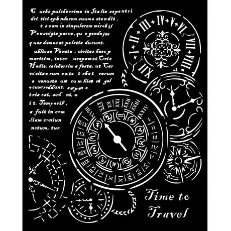 Thick Stencil 20 x 25 cm - Venice City of Art - Time to travel - 2 - Stamperia - Tidformera