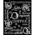 Thick Stencil 20 x 25 cm - Coffee and Chocolate - Cappuccino - 1 - Stamperia - Tidformera