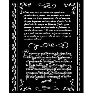 Thick Stencil 20 x 25 cm - Letters - 1 - Stamperia - Tidformera