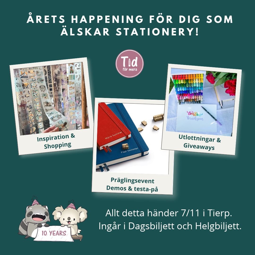 Tidformeras jubileum och minimässa 7/11. Dagsbiljett.