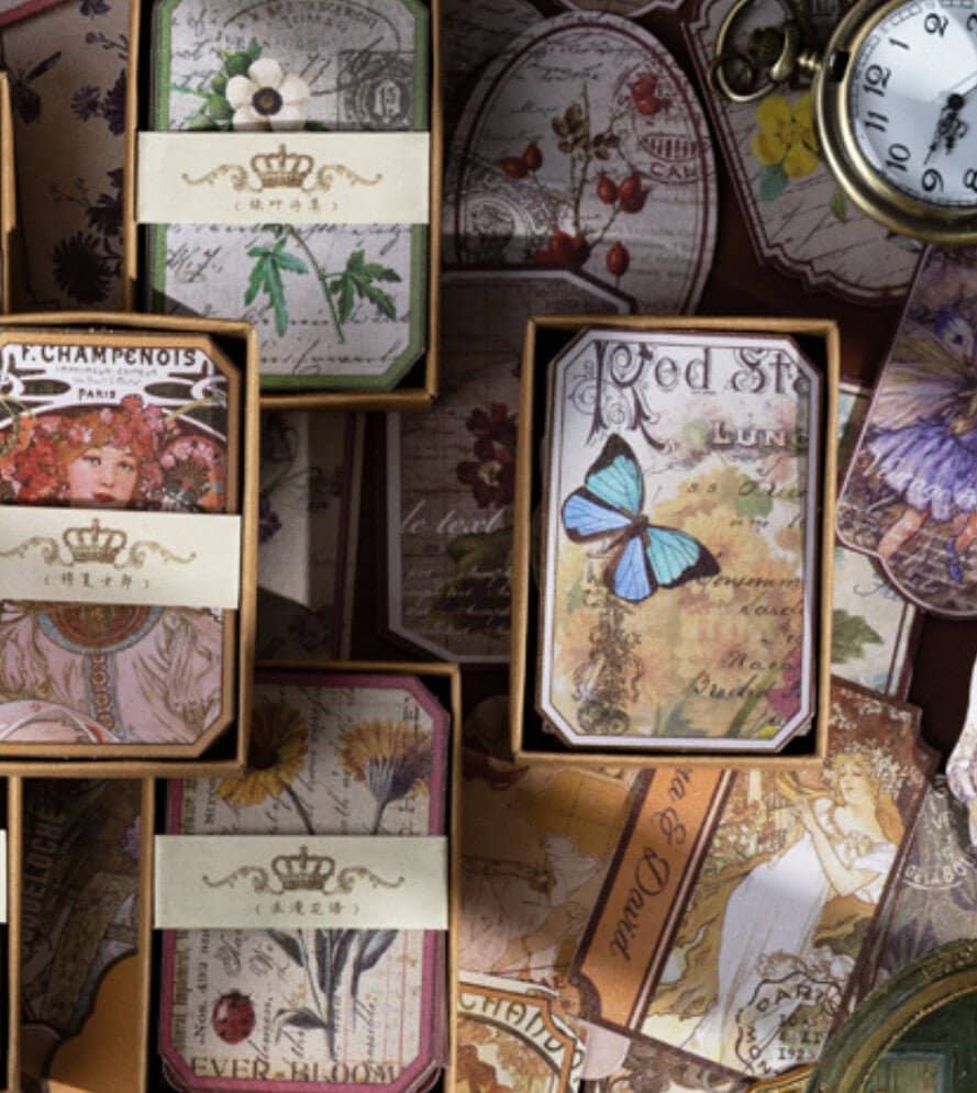 Time travel Stickers - Butterflies and flowers - 5 - Other - Tidformera