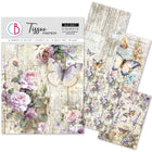 Tissue paper - A4 6 - pack - Whimsical Butterflies - 1 - Ciao Bella - Tidformera