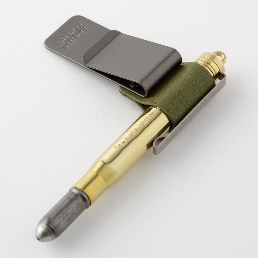 TN 016. Pen Holder (M) Olive - 4 - Traveler's Company - Tidformera