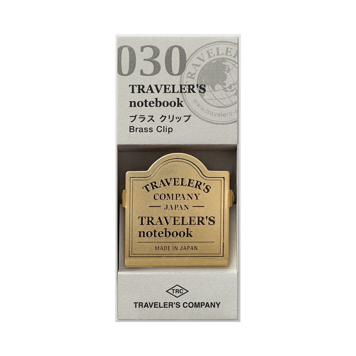TN Brass Clip 030. TRC Logo - Traveler's Company - Tidformera