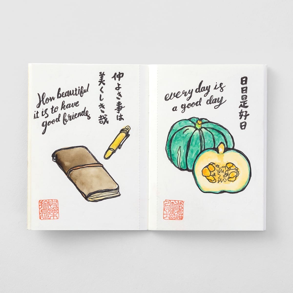 TN Passport Refill 015. Watercolor paper - 2 - Traveler's Company - Tidformera