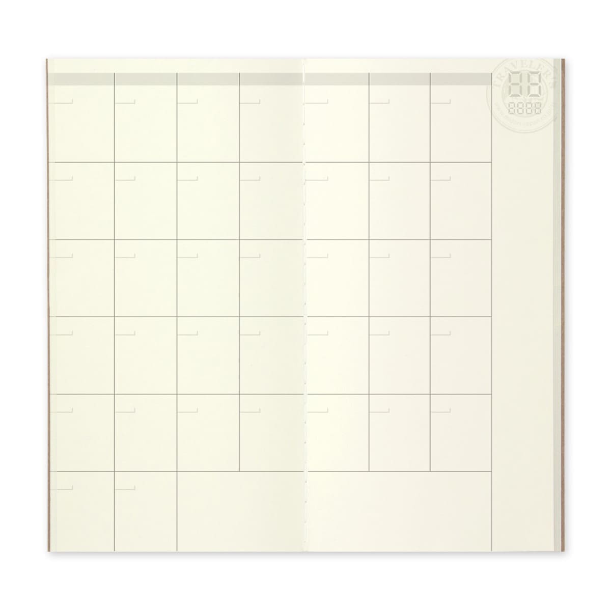 TN Regular Refill 017. Free Diary Monthly - 3 - Traveler's Company - Tidformera