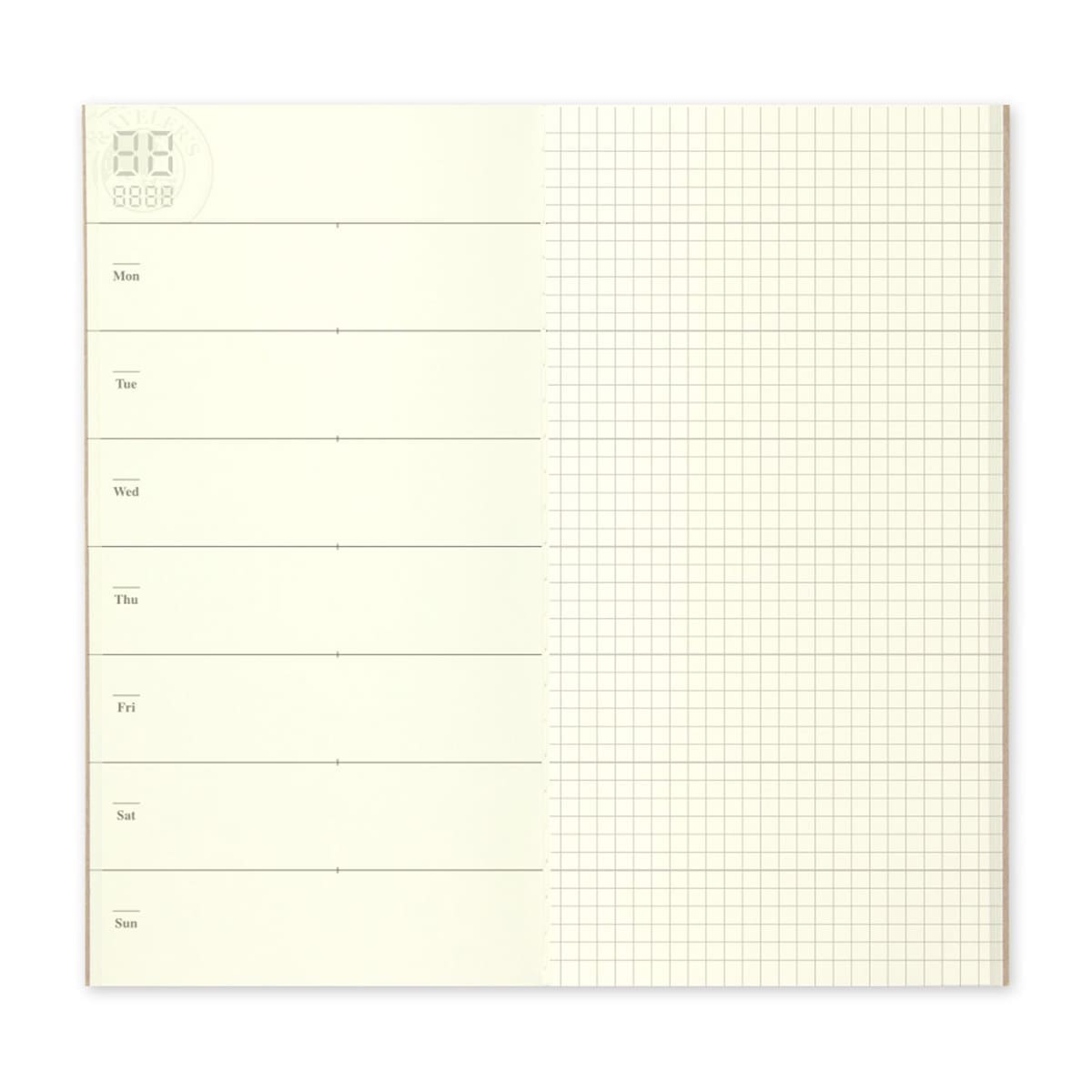 TN Regular Refill 019. Free Diary Weekly + Memo - 4 - Traveler's Company - Tidformera