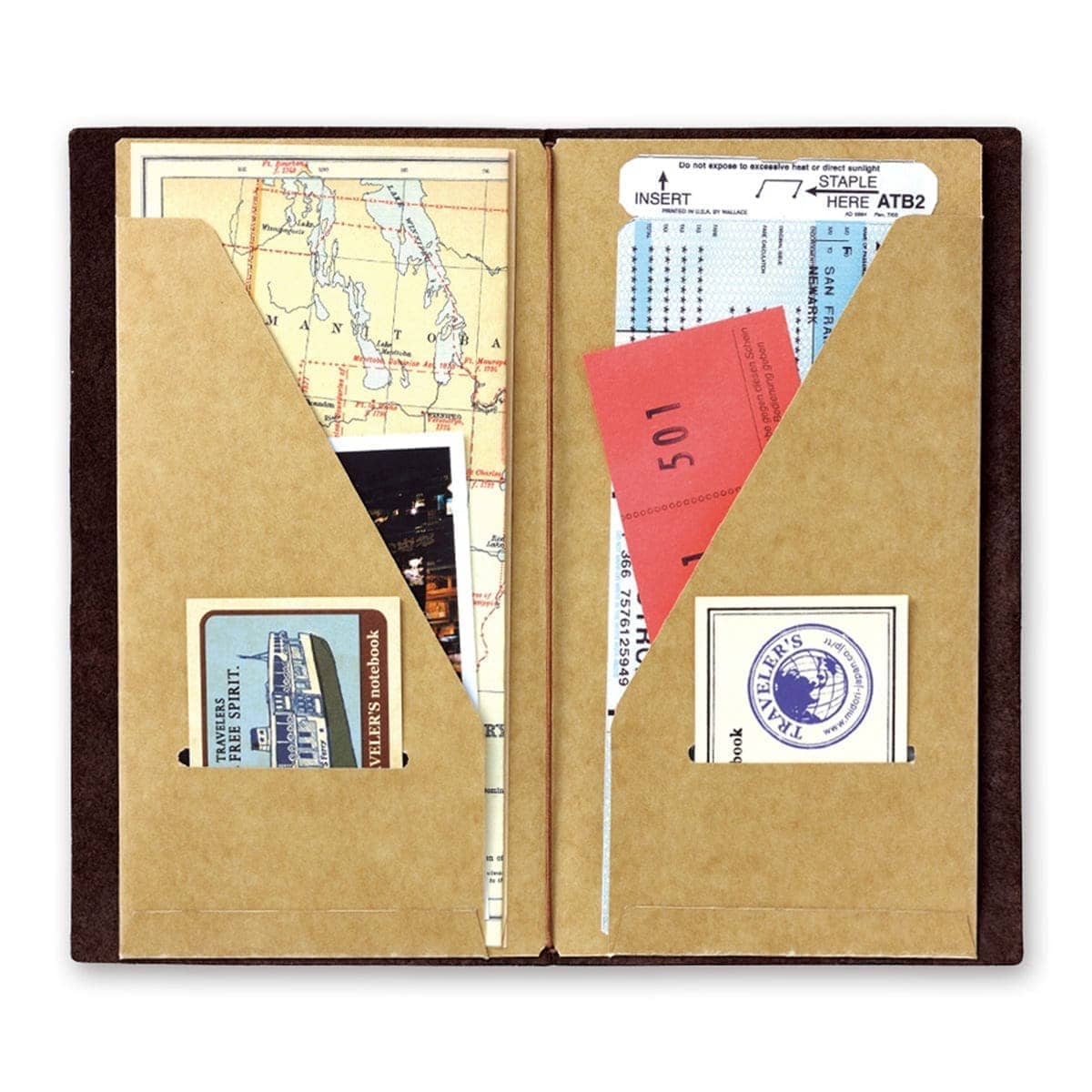 TN Regular Refill 020. Kraft Paper Folder - 3 - Traveler's Company - Tidformera
