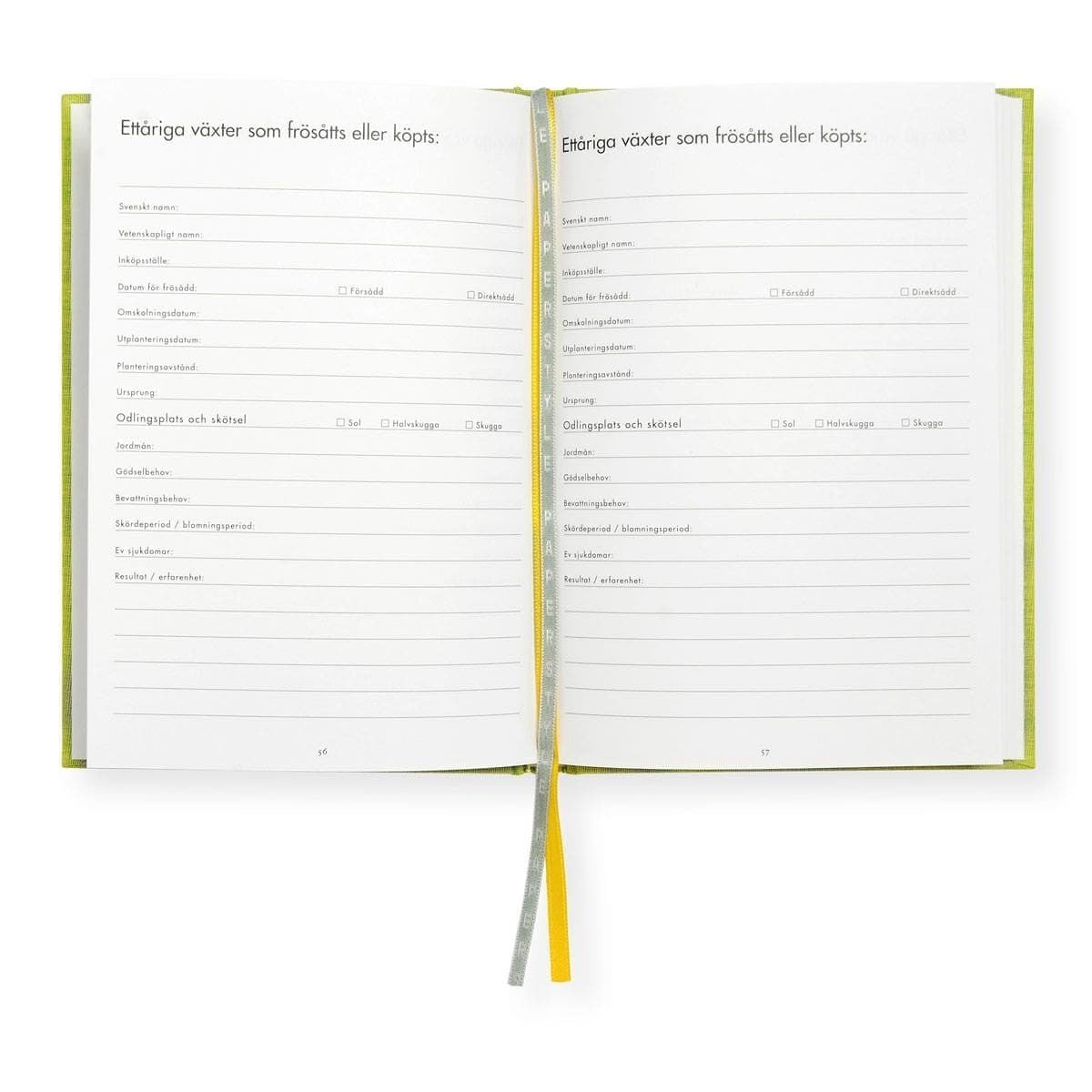 Trädgårdsdagbok - 2 - Paperstyle - Tidformera