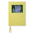 Trädgårdsdagbok från Paperstyle - Gul anteckningsbok med syrenblommor på en bild - Tidformera