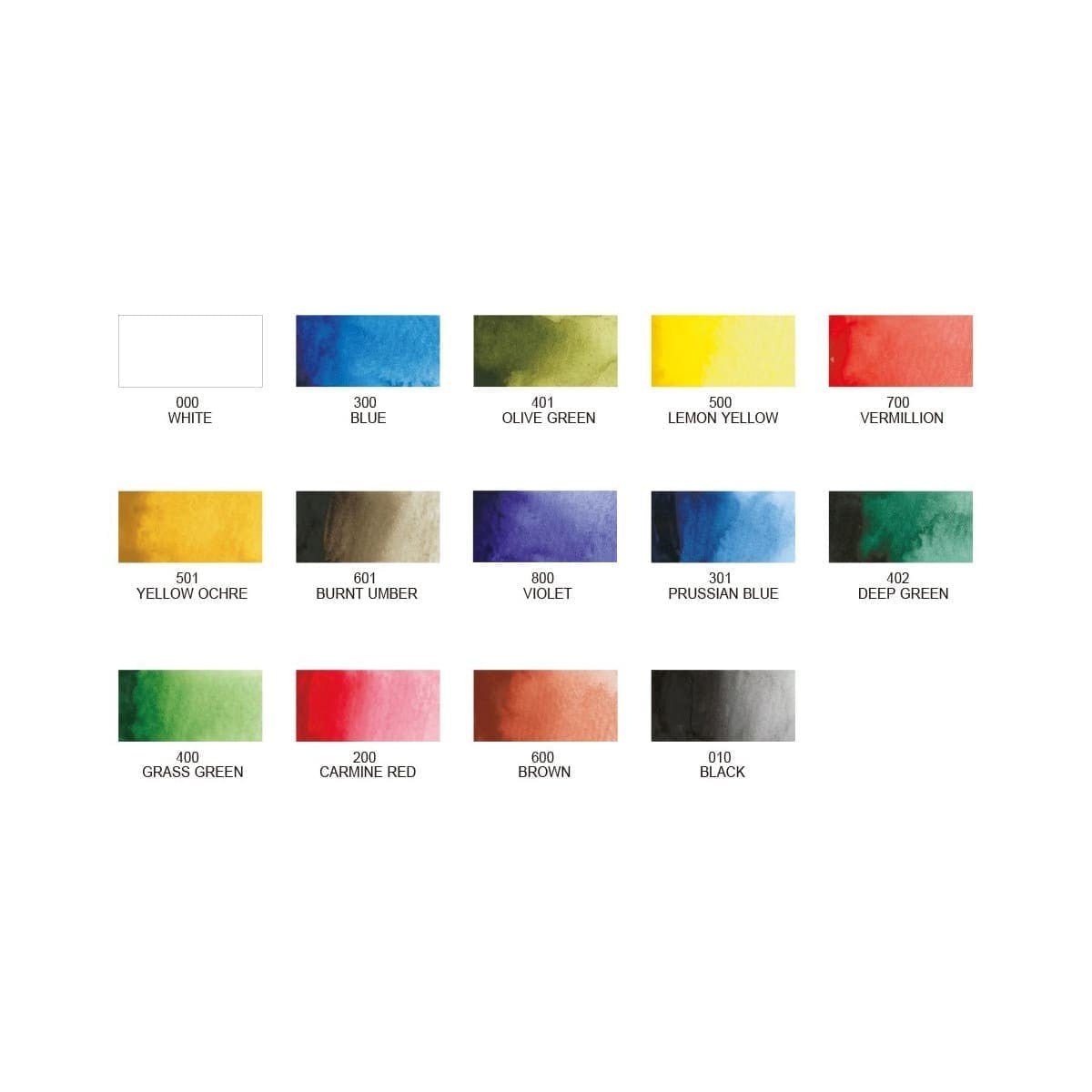 Transparent Watercolor Set 14 färger - 2 - ZIG Kuretake - Tidformera