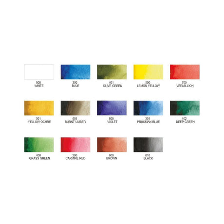 Transparent Watercolor Set 14 färger - 2 - ZIG Kuretake - Tidformera