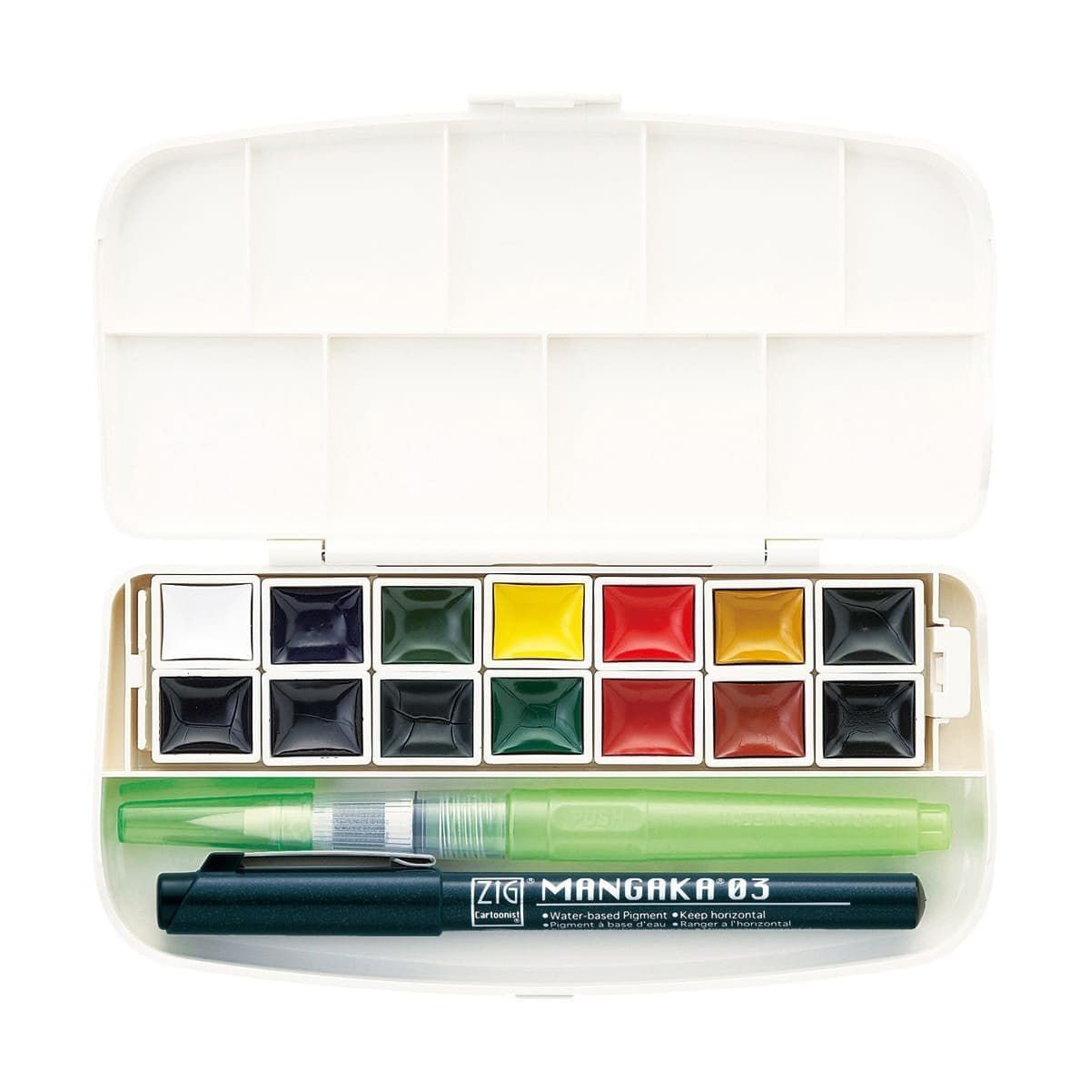 Transparent Watercolor Set 14 färger - 3 - ZIG Kuretake - Tidformera